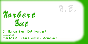 norbert but business card